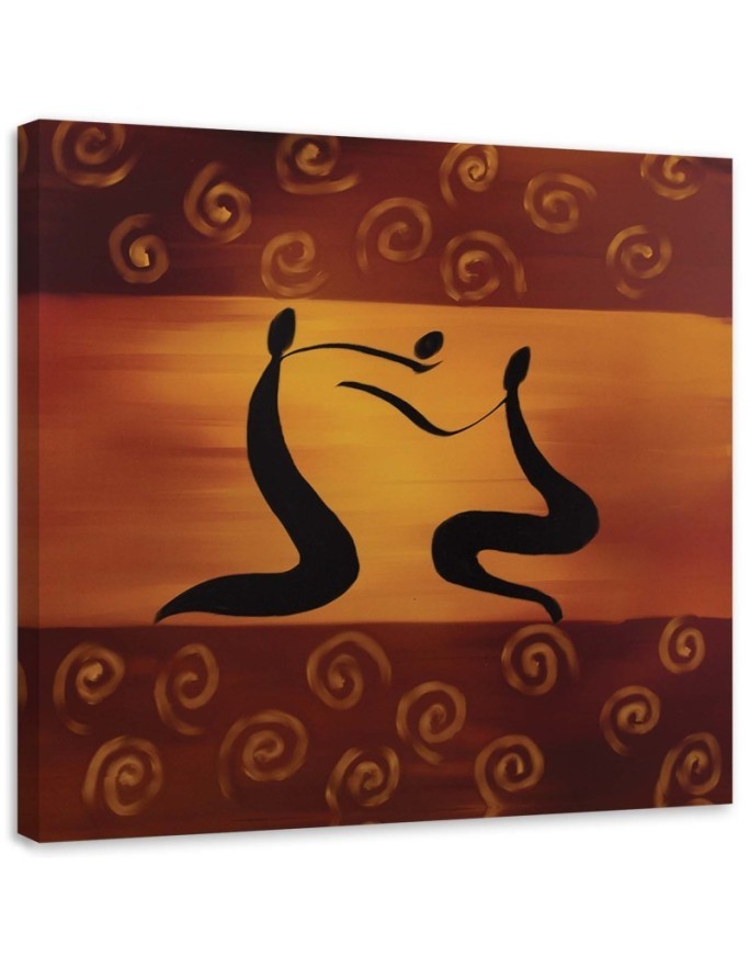 Bild - Hieroglyphen auf einem orangefarbenen Hintergrund | Feeby