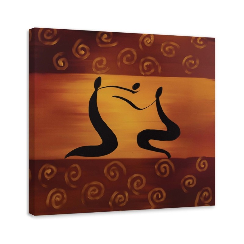 Bild - Hieroglyphen auf einem orangefarbenen Hintergrund | Feeby