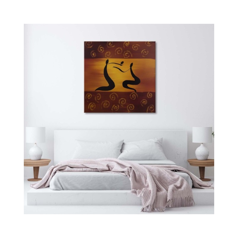 Bild - Hieroglyphen auf einem orangefarbenen Hintergrund | Feeby