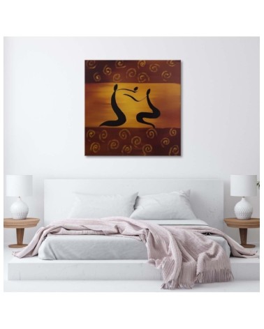 Bild - Hieroglyphen auf einem orangefarbenen Hintergrund | Feeby