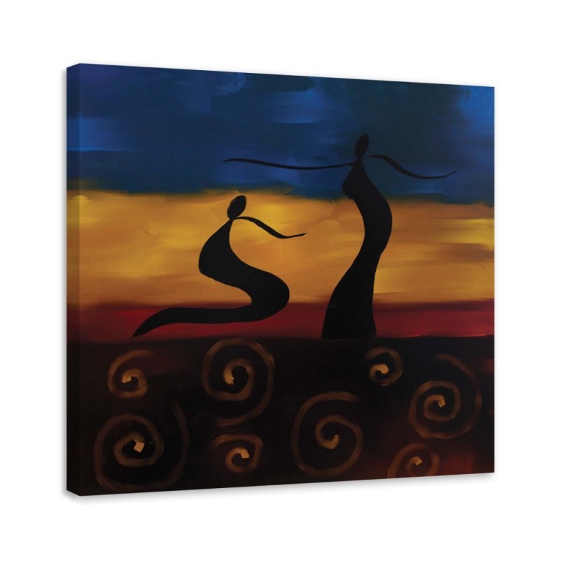 Bild - Zwei Hieroglyphen auf einem farbigen Hintergrund | Feeby