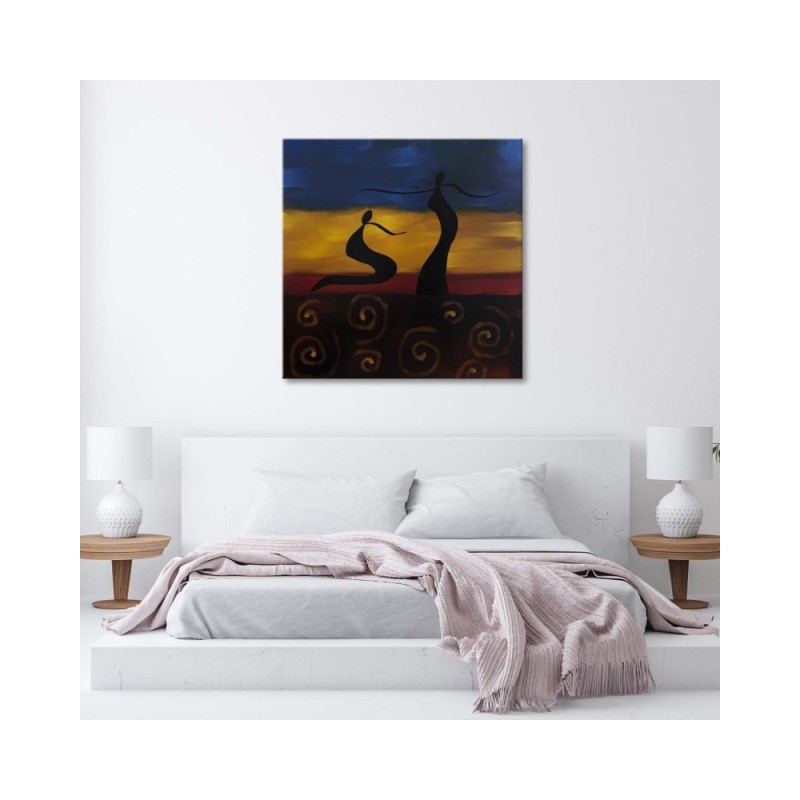 Bild - Zwei Hieroglyphen auf einem farbigen Hintergrund | Feeby