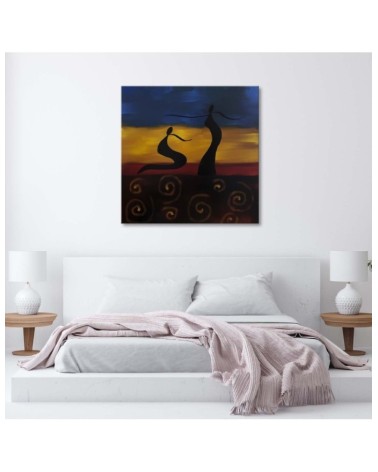 Bild - Zwei Hieroglyphen auf einem farbigen Hintergrund | Feeby