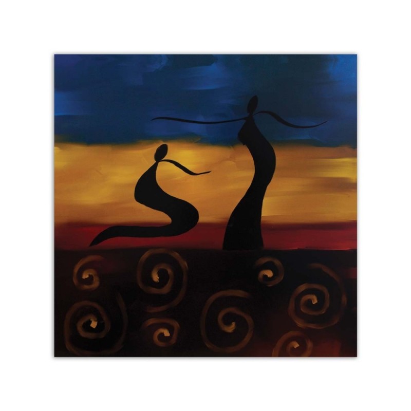 Bild - Zwei Hieroglyphen auf einem farbigen Hintergrund | Feeby