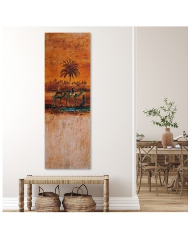 Leinwandbild modern - Zwei Kamele in der Wüste | Feeby