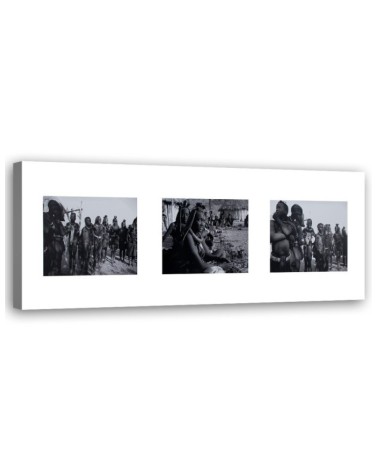 Leinwandbild - Collage Menschen in Afrika | Feeby