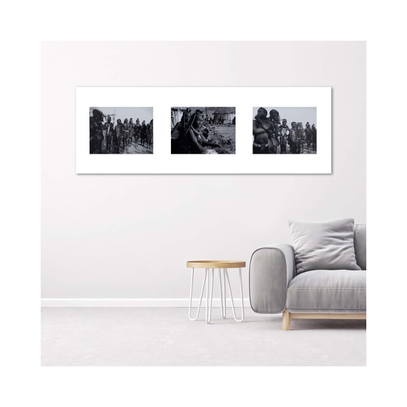 Leinwandbild - Collage Menschen in Afrika | Feeby