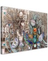Wall painting for room - Egyptian hieroglyphs and scarab | FEEBY