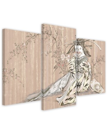 Modern Canvas painting for bedroom - Traditional Japanese geisha | FEEBY