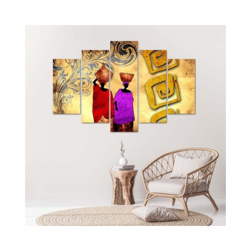 Leinwandbild - Afrika Frauen Zusammenfassung | Feeby