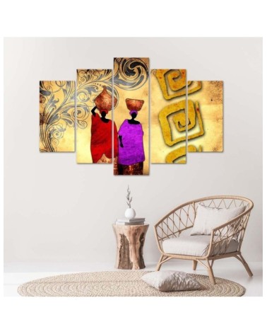 Leinwandbild - Afrika Frauen Zusammenfassung | Feeby