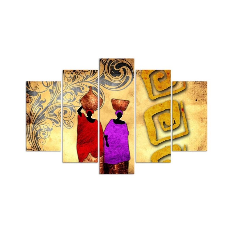 Leinwandbild - Afrika Frauen Zusammenfassung | Feeby