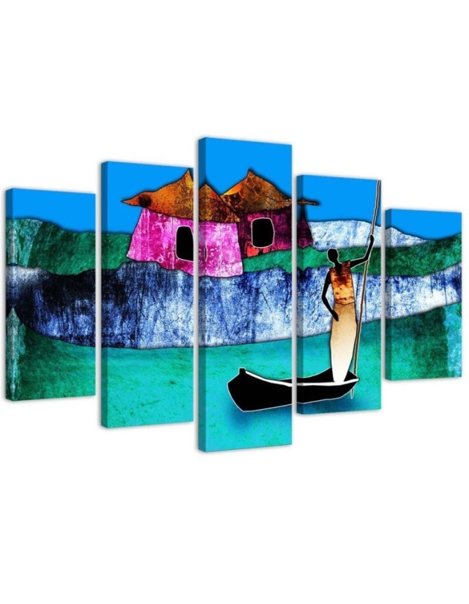 Modernes Wandbild - Afrikanische Landschaft | Feeby