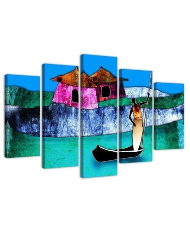 Modernes Wandbild - Afrikanische Landschaft | Feeby