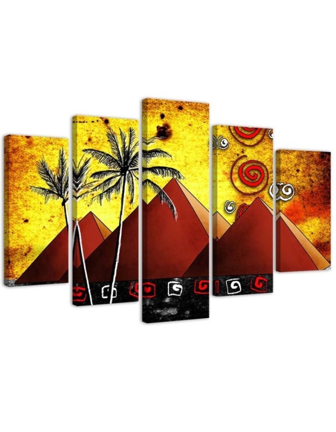 Modernes Wandbild - Afrika Ägyptische Pyramiden | Feeby