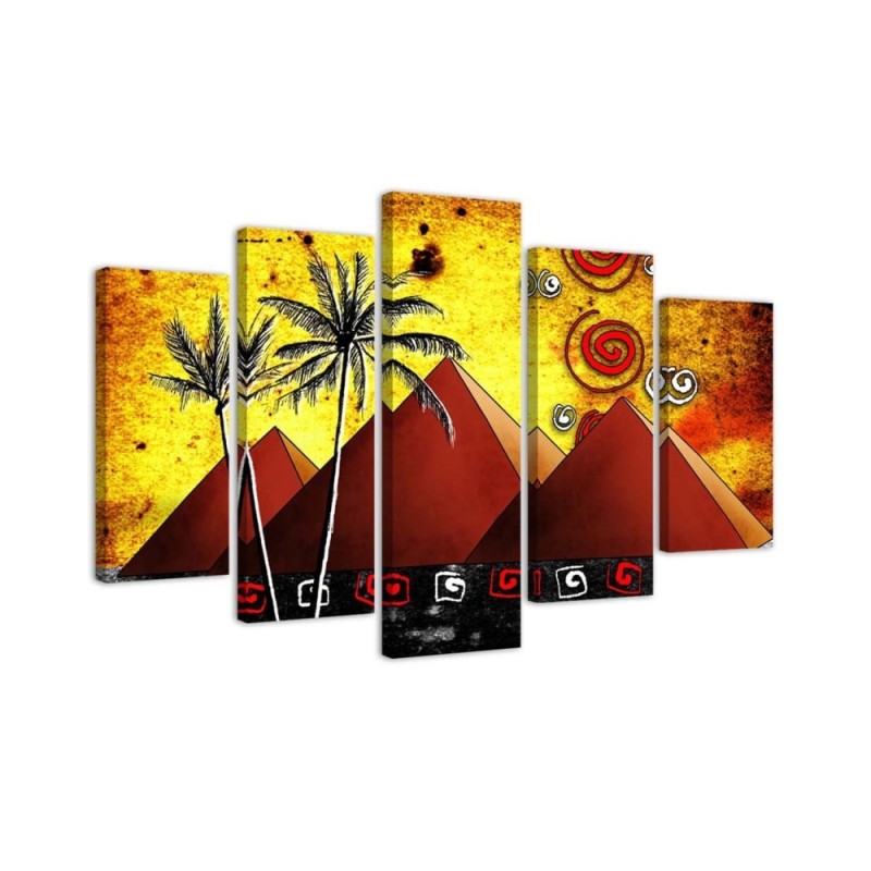 Modernes Wandbild - Afrika Ägyptische Pyramiden | Feeby