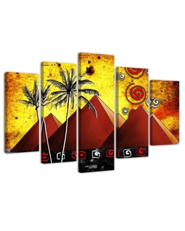 Wall art decoration painting - Pyramids African landscape | FEEBY