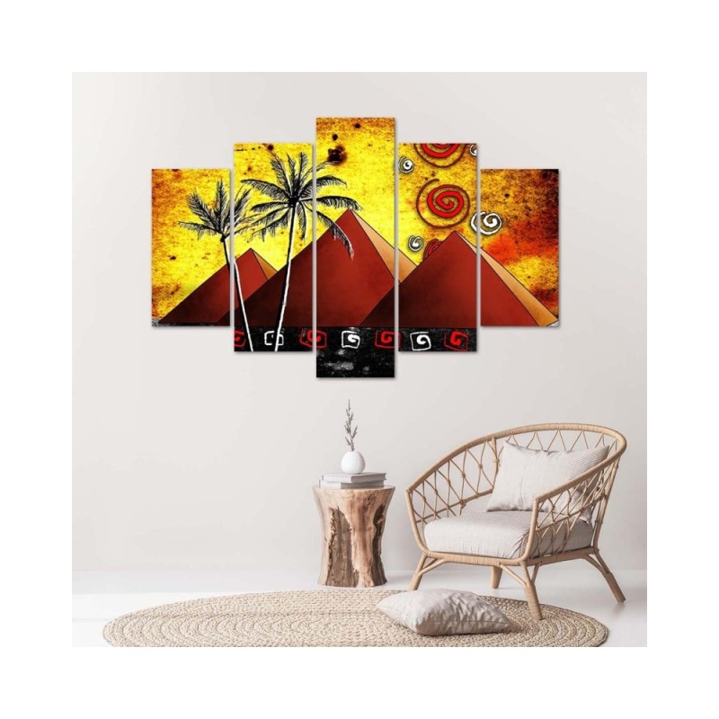 Modernes Wandbild - Afrika Ägyptische Pyramiden | Feeby