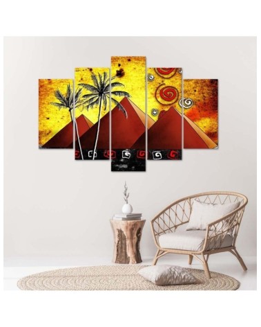 Modernes Wandbild - Afrika Ägyptische Pyramiden | Feeby