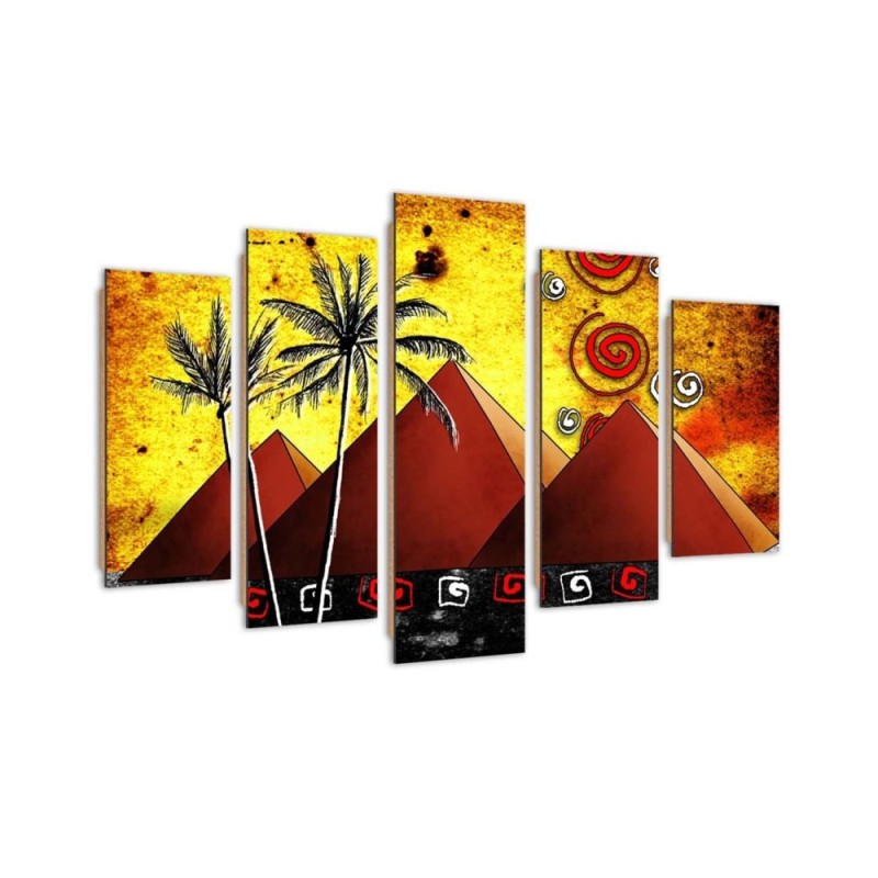 Modernes Wandbild - Afrika Ägyptische Pyramiden | Feeby