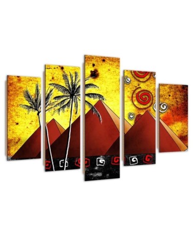 Modernes Wandbild - Afrika Ägyptische Pyramiden | Feeby