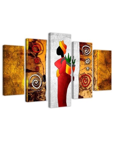 African woman - canvas paintings on canvas for living room, dining room | FEEBY