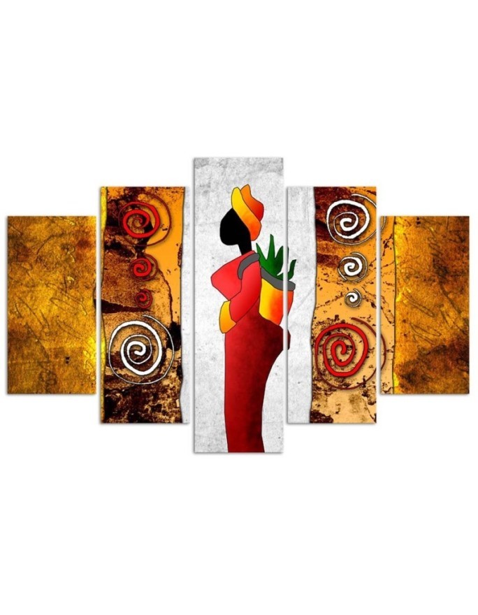 African woman - canvas paintings on canvas for living room, dining room | FEEBY