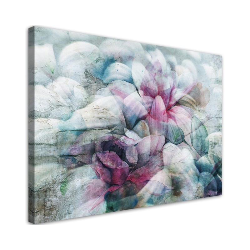 Leinwandbild - Bunte Aquarell Blätter | Feeby