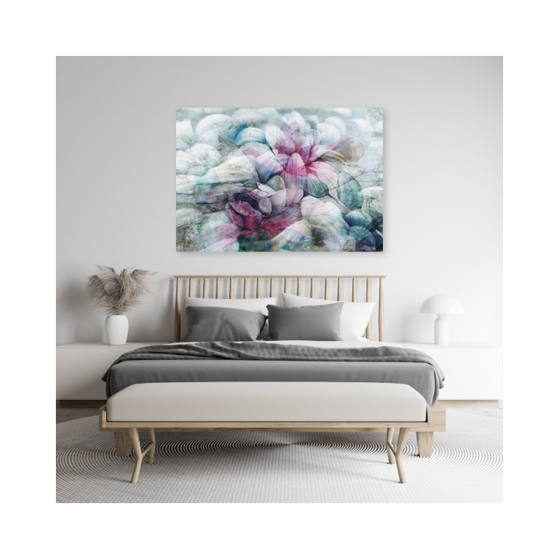 Leinwandbild - Bunte Aquarell Blätter | Feeby