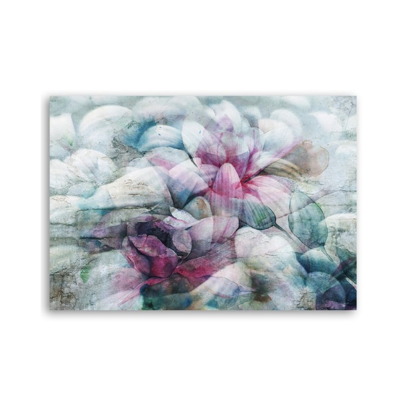 Leinwandbild - Bunte Aquarell Blätter | Feeby