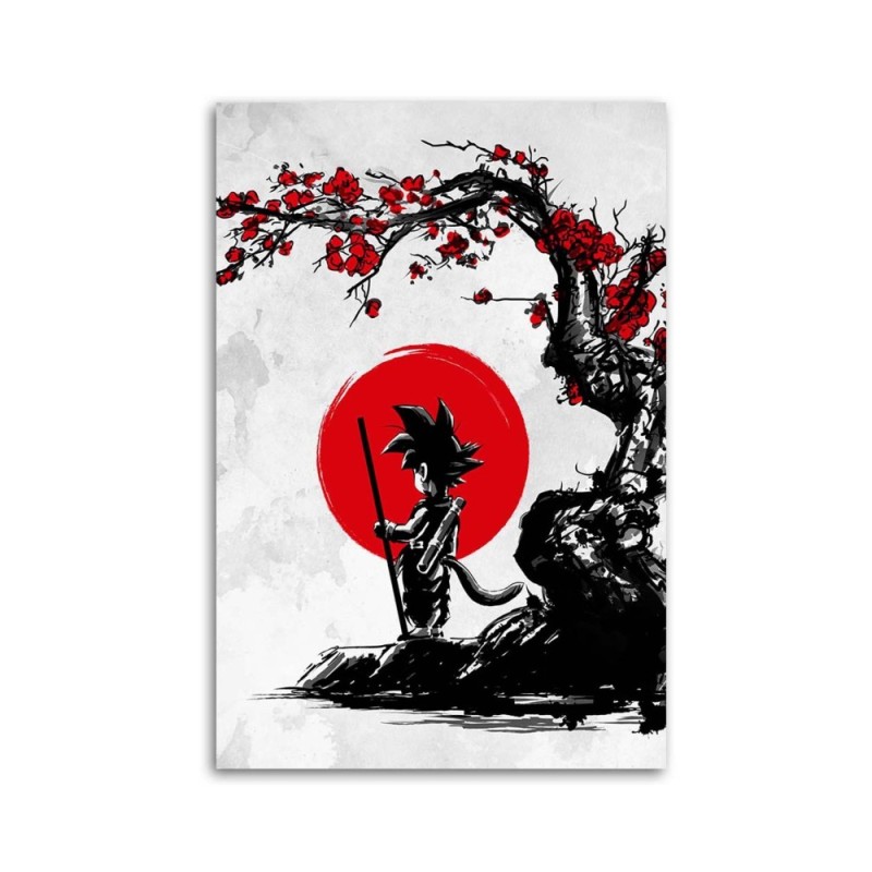 Leinwandbild - Goku und der rote Mond | Feeby