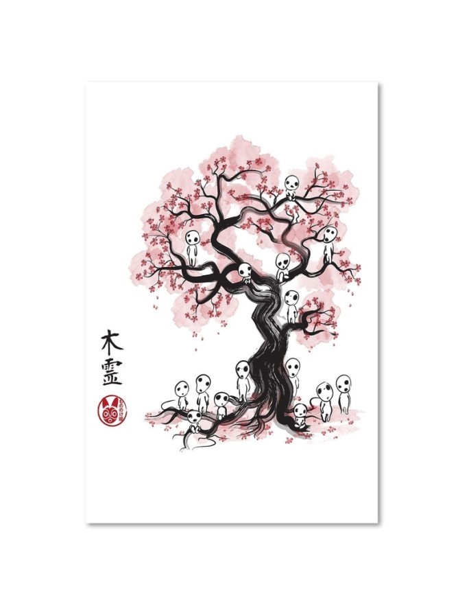 Youth wall painting - Forest spirits Sumi-e Dr.Monekers | FEEBY