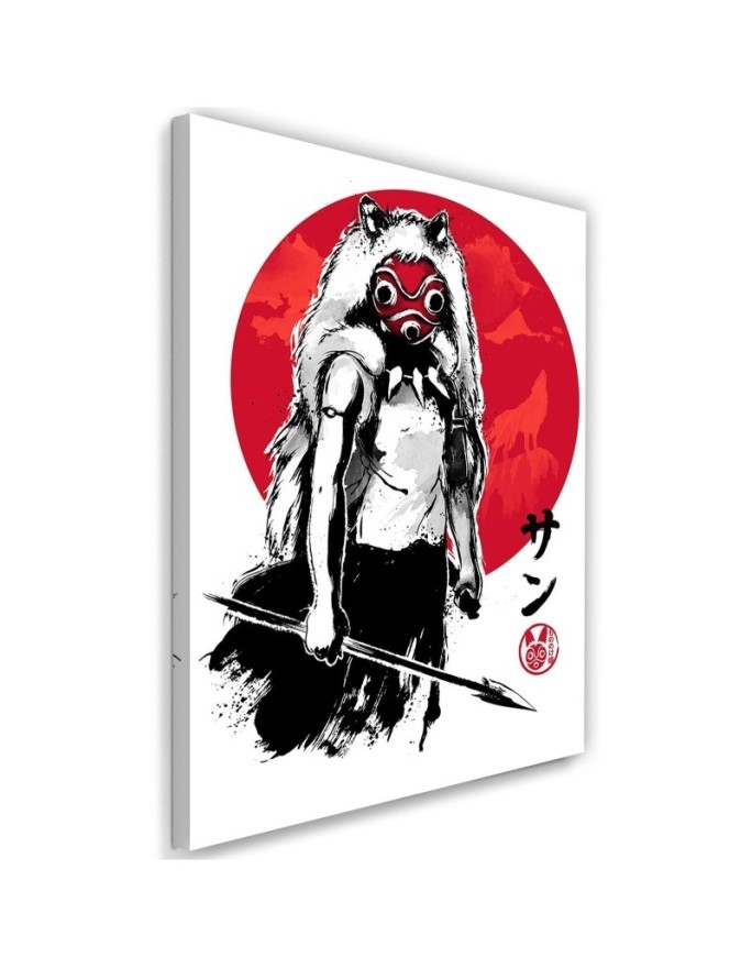 Obraz dla młodzieży do pokoju - Księżniczka Mononoke sumi-e
