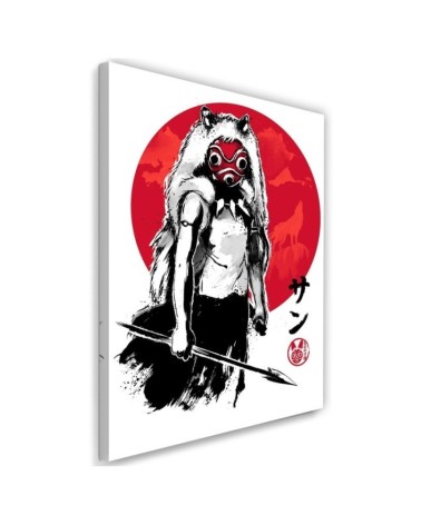 Teenage Canvas painting for room - Princess Mononoke sumi-e | FEEBY