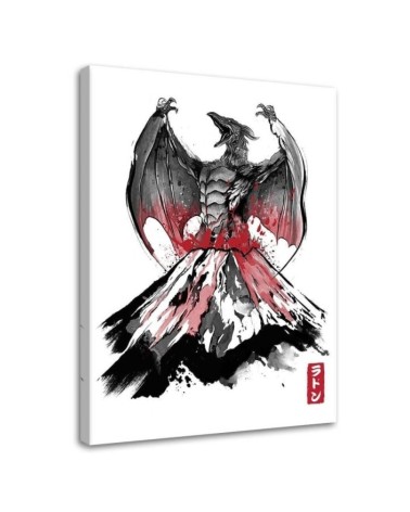 Illustration canvas print - Godzilla films Dr.Monekers | FEEBY