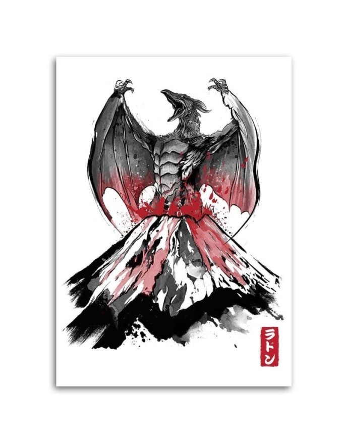 Ilustracja wydruk na płótnie - Filmy Godzilla Dr.Monekers