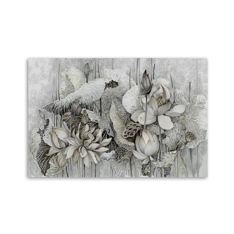 Wandbild für Wohnzimmer - Saint Lotos Blumen | Feeby