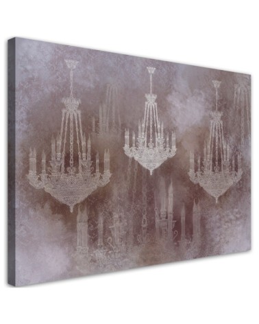 Living room wall art painting - Retro chandelier | FEEBY