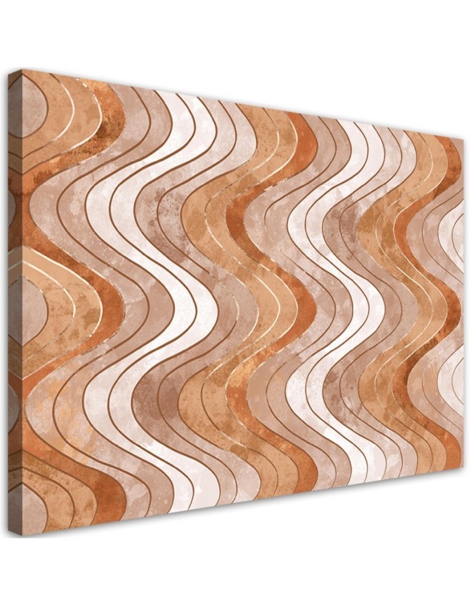 Large modern Canvas paintings for living room - Vertical wavy lines | FEEBY