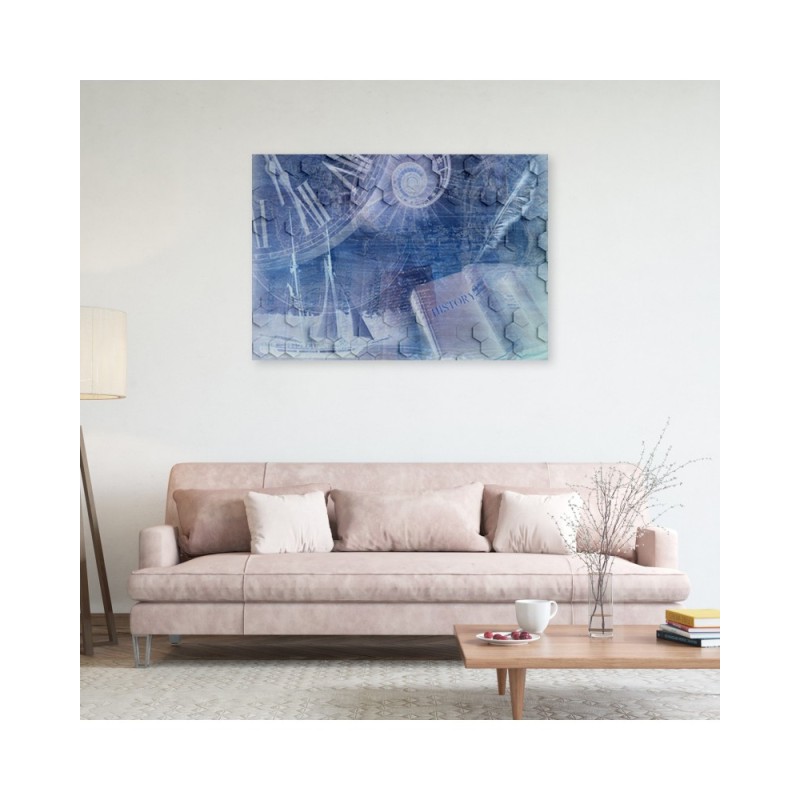 Bild auf Leinwand - Abstrakt Blau 3D | Feeby