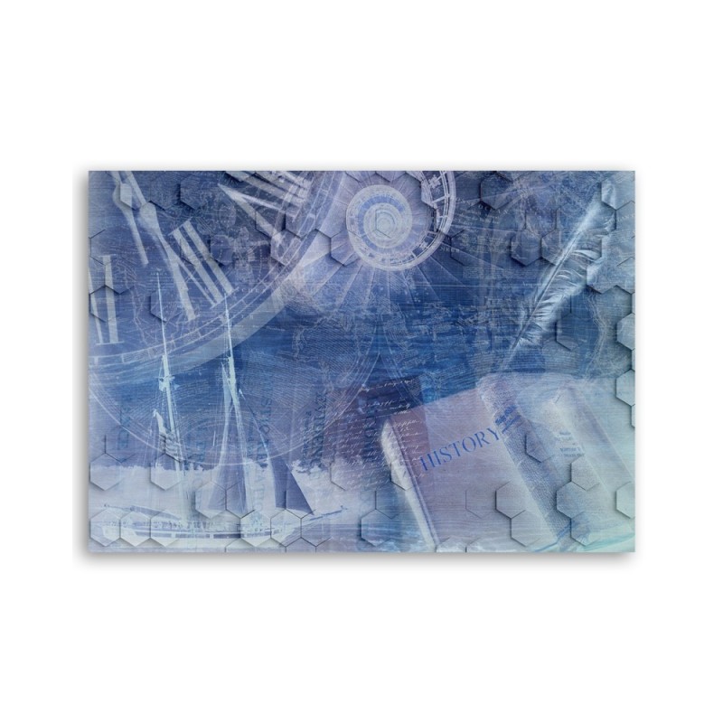 Bild auf Leinwand - Abstrakt Blau 3D | Feeby