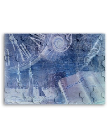 Bild auf Leinwand - Abstrakt Blau 3D | Feeby