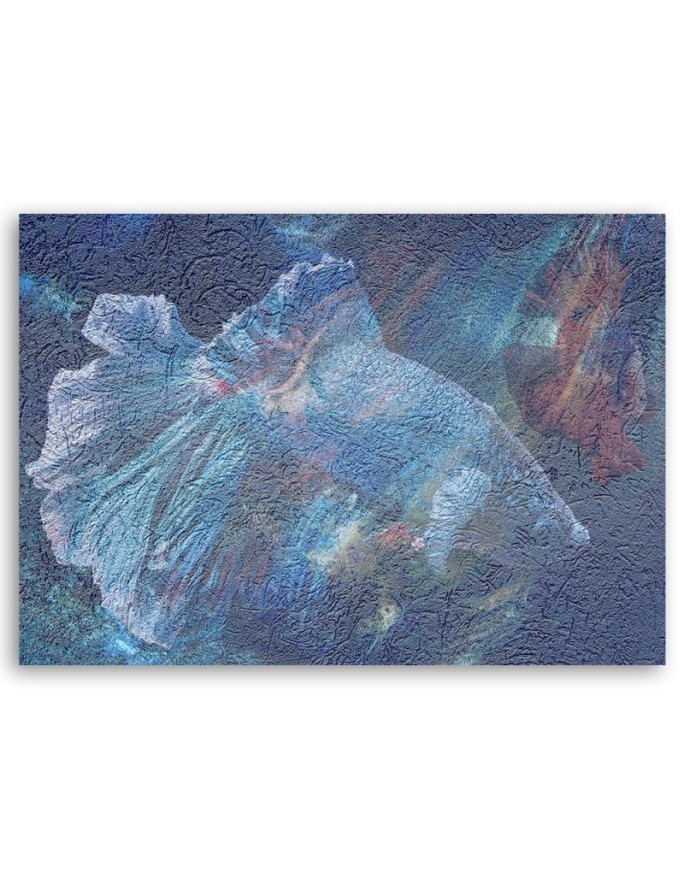 Loft Canvas painting for wall - Blue flower abstract | FEEBY