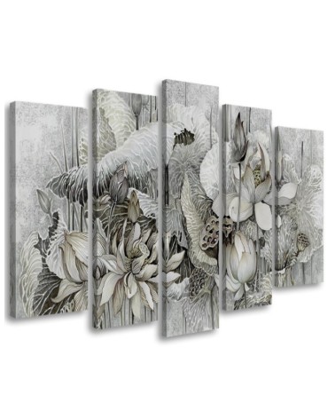 Large wall Canvas painting for living room, bedroom - Lotus Blossom | FEEBY