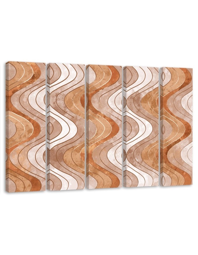 Leinwandbild - Vertikale wellige Linien | Feeby