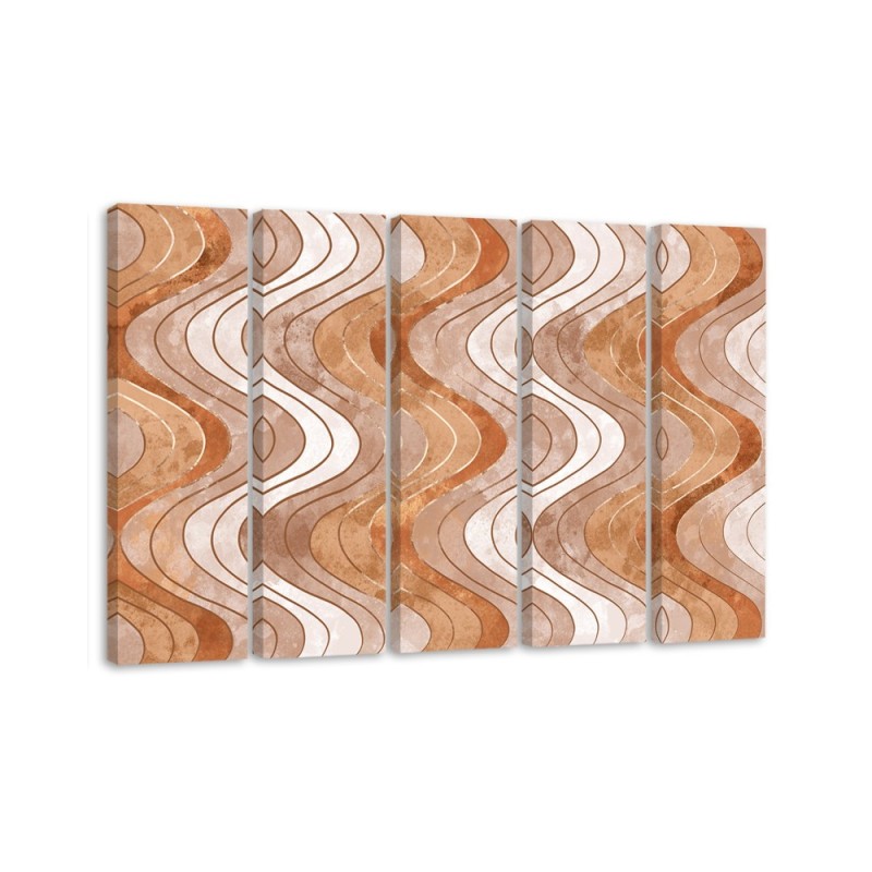 Leinwandbild - Vertikale wellige Linien | Feeby