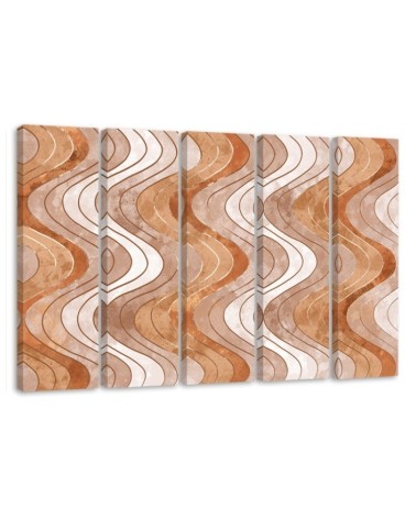 Leinwandbild - Vertikale wellige Linien | Feeby