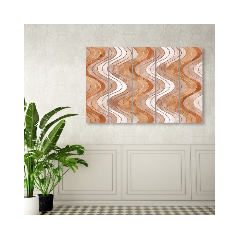 Leinwandbild - Vertikale wellige Linien | Feeby