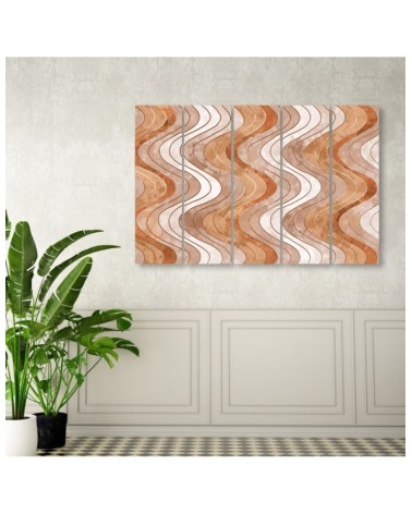 Leinwandbild - Vertikale wellige Linien | Feeby