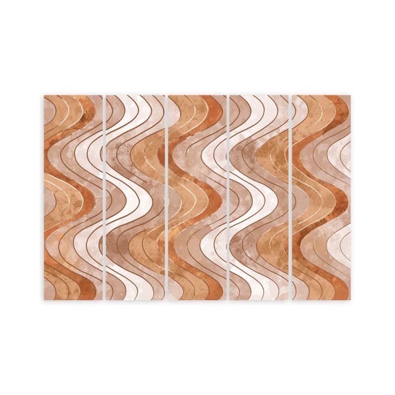 Leinwandbild - Vertikale wellige Linien | Feeby